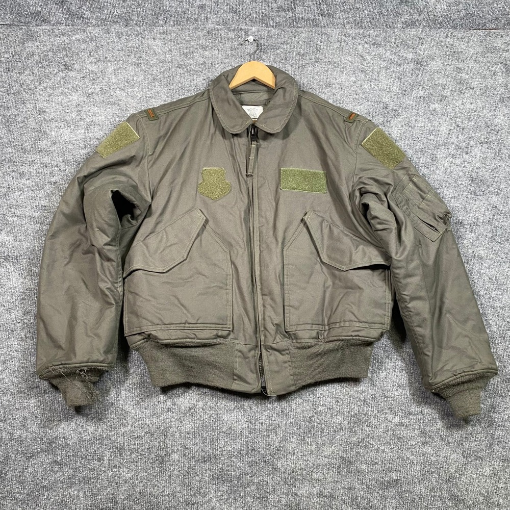 Valley Apparel CWU-45/P Flight Jacket Mens‎ Large Sage Green Military Bomber USA